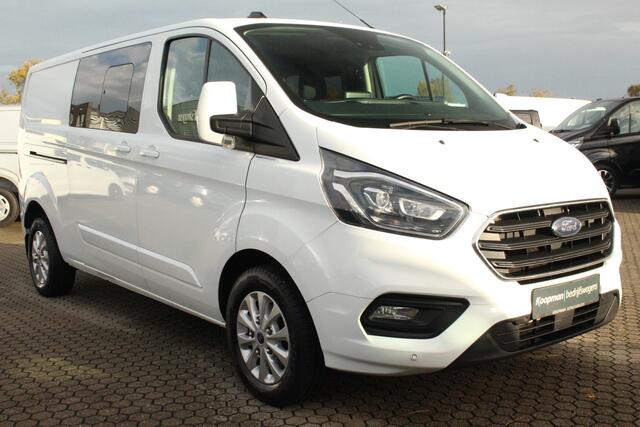 Ford TRANSIT CUSTOM 320 2.0TDCI 170pk L2H1 Limited DC | Automaat | L+R Zijdeur | Carplay/Android | Camera | Lease 450,- p/m