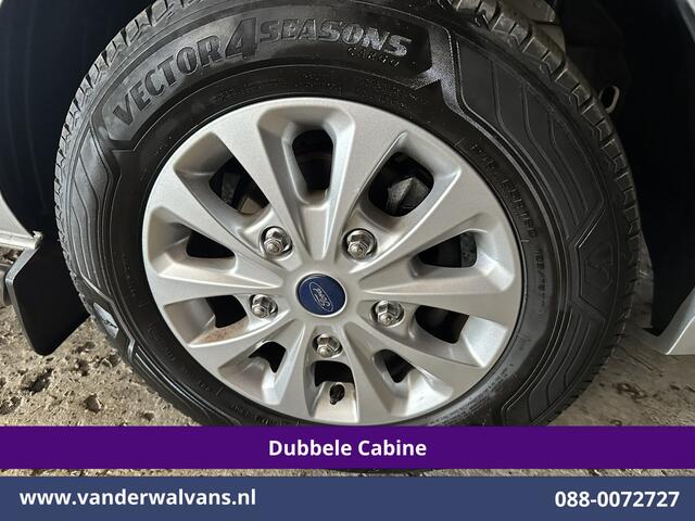 Ford TRANSIT CUSTOM 2.0 TDCI 130pk L2H1 Dubbele Cabine Euro6 Airco | 6-Zits | Navigatie | Apple Carplay | 2530kg Trekhaak | LED | Cruisecontrol Stoelverwarming, Verwarmde voorruit, LM velgen, Sidebars, Parkeersensoren