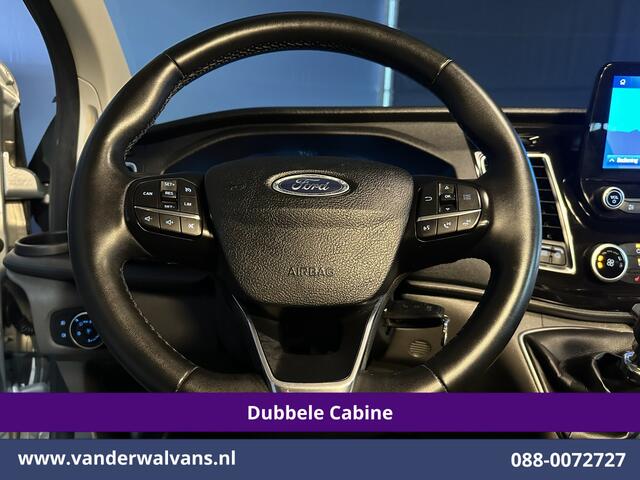 Ford TRANSIT CUSTOM 2.0 TDCI 130pk L2H1 Dubbele Cabine Euro6 Airco | 6-Zits | Navigatie | Apple Carplay | 2530kg Trekhaak | LED | Cruisecontrol Stoelverwarming, Verwarmde voorruit, LM velgen, Sidebars, Parkeersensoren
