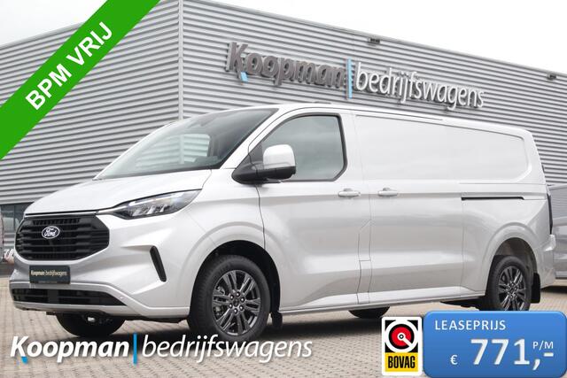 Ford TRANSIT CUSTOM 320 2.0TDCI 170pk L2H1 Limited | Automaat | L+R Zijdeur | Adapt. cruise | LED | Sync 4 13" | Keyless | Camera | Driver assist pack | Lease 771,- p/m