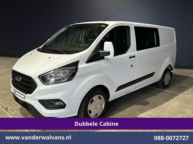 Ford TRANSIT CUSTOM 2.0 TDCI 131pk L2H1 Dubbele Cabine Euro6 Airco | 6-Zits | Navigatie | LED | Apple Carplay | Cruisecontrol Android Auto, Parkeersensoren, Stoelverwarming, Verwarmde voorruit, 2800kg trekvermogen