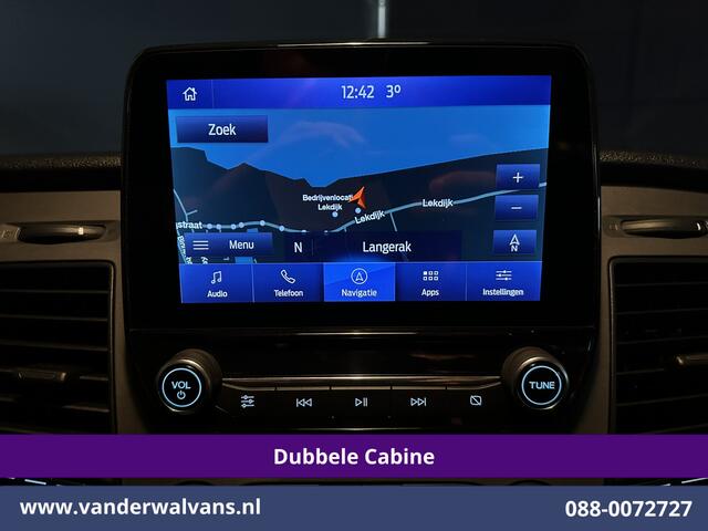 Ford TRANSIT CUSTOM 2.0 TDCI 131pk L2H1 Dubbele Cabine Euro6 Airco | 6-Zits | Navigatie | LED | Apple Carplay | Cruisecontrol Android Auto, Parkeersensoren, Stoelverwarming, Verwarmde voorruit, 2800kg trekvermogen