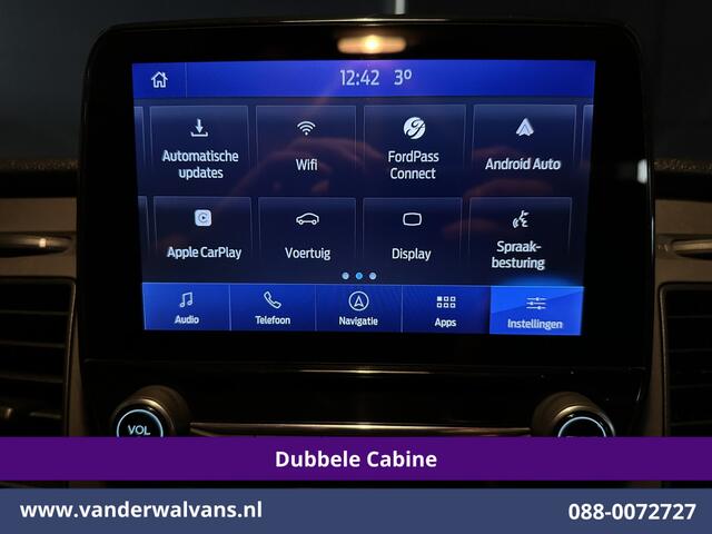 Ford TRANSIT CUSTOM 2.0 TDCI 131pk L2H1 Dubbele Cabine Euro6 Airco | 6-Zits | Navigatie | LED | Apple Carplay | Cruisecontrol Android Auto, Parkeersensoren, Stoelverwarming, Verwarmde voorruit, 2800kg trekvermogen