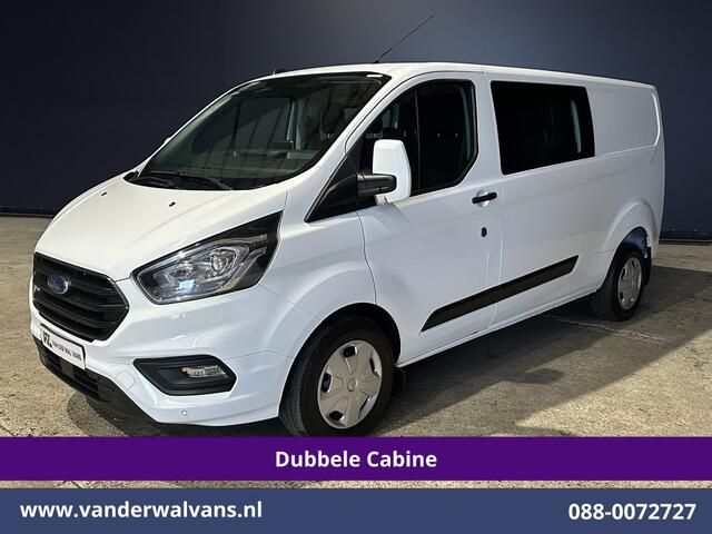 Ford TRANSIT CUSTOM 2.0 TDCI 131pk L2H1 Dubbele Cabine Euro6 Airco | 6-Zits | Navigatie | LED | Apple Carplay | Cruisecontrol Android Auto, Parkeersensoren, Stoelverwarming, Verwarmde voorruit, 2800kg trekvermogen