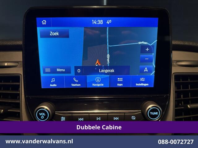 Ford TRANSIT CUSTOM 2.0 TDCI 131pk L2H1 Dubbele Cabine Euro6 Airco | 6-Zits | Navigatie | LED | Apple Carplay | Cruisecontrol Android Auto, Parkeersensoren, Stoelverwarming, Verwarmde voorruit, 2800kg trekvermogen