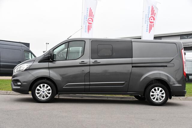 Ford TRANSIT CUSTOM 320 2.0 TDCI L2H1 Limited DC Cruise, Camera, Carplay, 170pk, Automaat, 2 x Schuifdeur, Sensoren, Led, Stoelverwarming, Uniek!