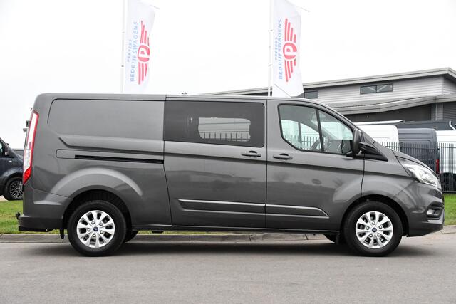 Ford TRANSIT CUSTOM 320 2.0 TDCI L2H1 Limited DC Cruise, Camera, Carplay, 170pk, Automaat, 2 x Schuifdeur, Sensoren, Led, Stoelverwarming, Uniek!