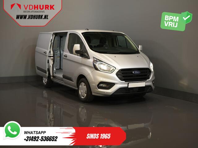 Ford TRANSIT CUSTOM 2.0 TDCI 130 pk BPM VRIJ! Sortimo/ Standkachel/ Stoelverw./ Carplay/ Camera/ Navi/ Cruise