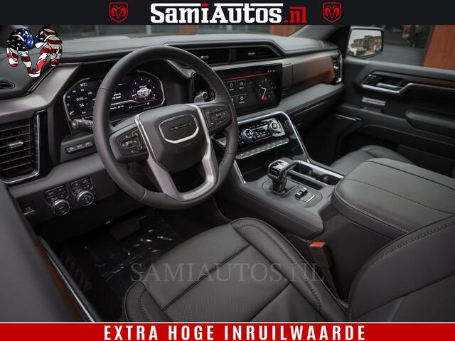 GMC SIERRA DENALI 6.2 V8 426PK Full Option | De Meest Luxe Pick-Up in zijn Klasse | Comfortabele Dubbele Cabine met Royale 5 Zitplaatsen | BPM vrij | Nu Leverbaar uit Voorraad | Voorraad Nr 433794