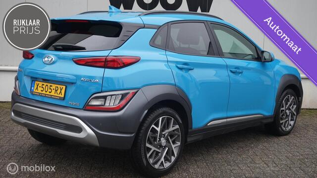 Hyundai Kona 1.6 HYBRID Schuif-Kanteldak | Elektr. Stoelverstelling | Leder | HUD | Navigatie 10.25 inch