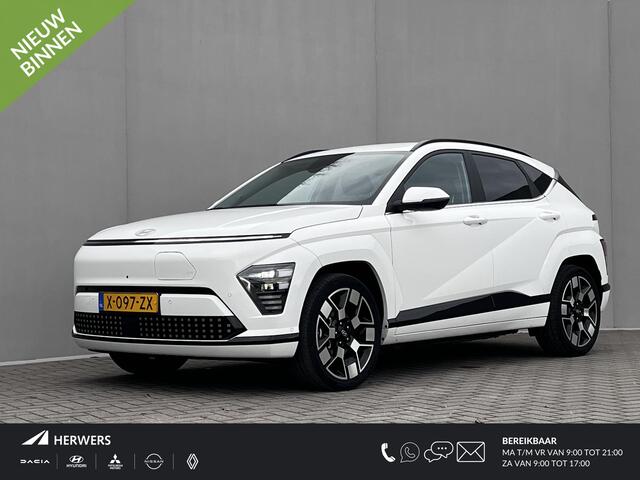 Hyundai Kona Electric Premium 65.4 kWh Automaat / Dealer onderhouden / NL auto / Leder / Afneembare trekhaak 750 kg / Stoelventilatie / Stuur-, stoel- en achterbankverwarming / 19" LM wielen /
