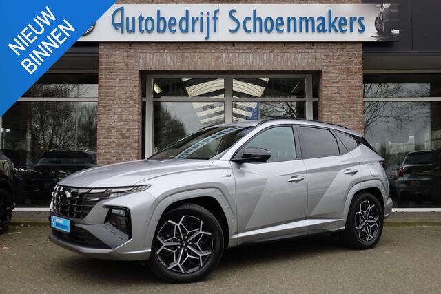 Hyundai TUCSON 1.6 T-GDI PHEV N Line 4WD TREKHAAK-AFN SUEDE/LEDER SMART CRUISE STOELKOELING 4xSTOELVERW. 19"LMV 2xPDC 360-CAMERA NAVI KEYLESS ELEKTR.A.KLEP KRELL 1650KG-TREKGEWICHT!