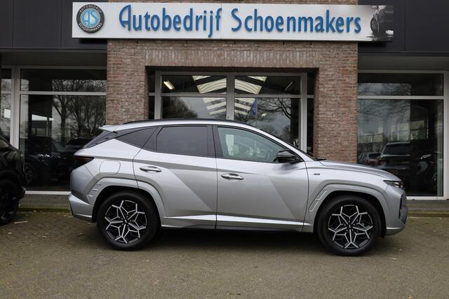 Hyundai TUCSON 1.6 T-GDI PHEV N Line 4WD TREKHAAK-AFN SUEDE/LEDER SMART CRUISE STOELKOELING 4xSTOELVERW. 19"LMV 2xPDC 360-CAMERA NAVI KEYLESS ELEKTR.A.KLEP KRELL 1650KG-TREKGEWICHT!