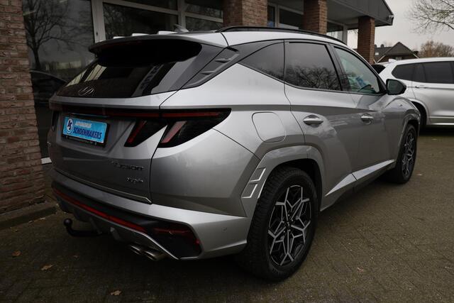 Hyundai TUCSON 1.6 T-GDI PHEV N Line 4WD TREKHAAK-AFN SUEDE/LEDER SMART CRUISE STOELKOELING 4xSTOELVERW. 19"LMV 2xPDC 360-CAMERA NAVI KEYLESS ELEKTR.A.KLEP KRELL 1650KG-TREKGEWICHT!