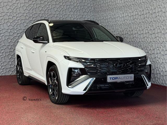 Hyundai TUCSON NIEUWE AUTO 1.6 T-GDI PHEV 252PK 4WD N-LINE SKY PANO. 360.CAMERA ELEK.KLEP ELEK.STOEL/GEHEUG.VERWARMD SUBWFR 19''LMV ZWARTE HEMEL HEADUP STOELKOELING STUURVERW. PLUG IN HYBRIDE - 5 JAAR GARANTIE