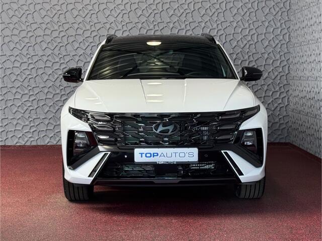 Hyundai TUCSON NIEUWE AUTO 1.6 T-GDI PHEV 252PK 4WD N-LINE SKY PANO. 360.CAMERA ELEK.KLEP ELEK.STOEL/GEHEUG.VERWARMD SUBWFR 19''LMV ZWARTE HEMEL HEADUP STOELKOELING STUURVERW. PLUG IN HYBRIDE - 5 JAAR GARANTIE