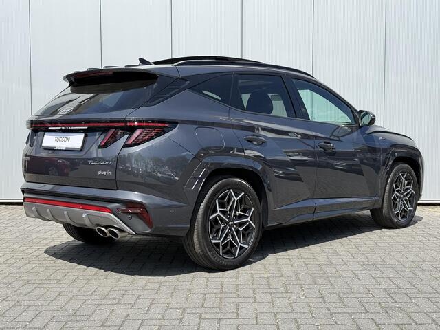Hyundai TUCSON 1.6 T-GDI PHEV 265pk N Line Sky 4WD / Rondomzicht camera / Apple Carplay Android Auto / Adaptief cruise control / Trekgewicht 1350 Kg / Stuur- en Stoelverwarming / Elektrisch bedienbare stoelen - achterklep /
