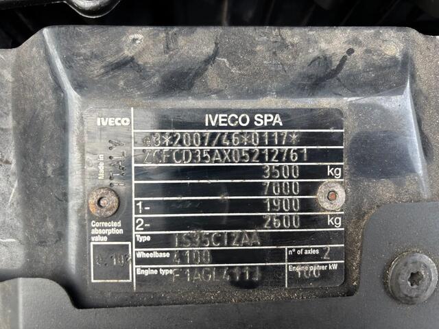 Iveco DAILY 35C14 Chas Cab EURO 6 123500KM