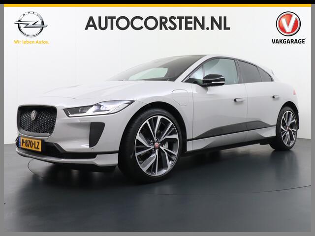 Jaguar i-Pace EV400 PK HSE Luchtvering Pano-Dak Matrix LED ¤ 101K-nieuw! Lmv 22" Stoel- Leer+Elektr+Geheugen Apple Carplay Camera DAB Voicecommand Connected Apps WiFi-vb. Voorverwarming 90kWh AWD Meridian(TM) Surround 825Watt Dual-Ecc achter ! Driver-Assistance-Pack AE