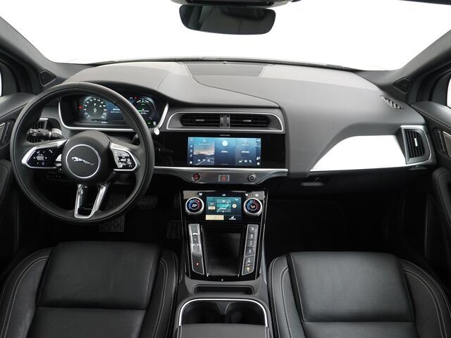 Jaguar i-Pace EV400 PK HSE Luchtvering Pano-Dak Matrix LED ¤ 101K-nieuw! Lmv 22" Stoel- Leer+Elektr+Geheugen Apple Carplay Camera DAB Voicecommand Connected Apps WiFi-vb. Voorverwarming 90kWh AWD Meridian(TM) Surround 825Watt Dual-Ecc achter ! Driver-Assistance-Pack AE