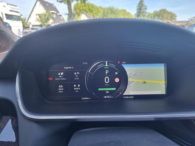 Jaguar i-Pace EV400 HSE 90 kWh | Compleet Carbon exterieur | 22" Carbon | Volleder | Meridian Surround | CarPlay | 360 Camera | MatrixLex | Achterbank verw | Alcantara hml | Etc.. (Wrap Matt Black, orgineel Corris Grey Antraciet metallic)