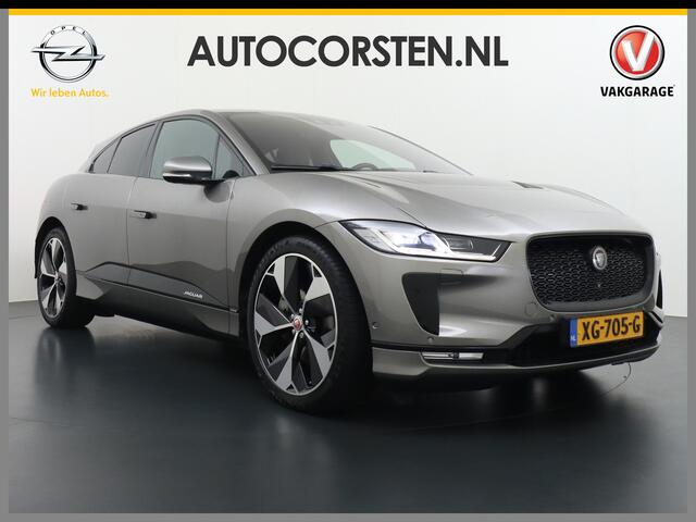 Jaguar i-Pace EV400 First Edition HSE 90kWh AWD Luchtvering Meridian®-Surround Audio Leder Memory Panoramadak 360°Camera Adap.Cruise Apple Carplay Android Auto Lmv 22" DAB Bluetooth Led Stuur-Stoel-Achterbank-Voorruitverwarming Elek.Achterklep Zeer compleet, nieuwprijs
