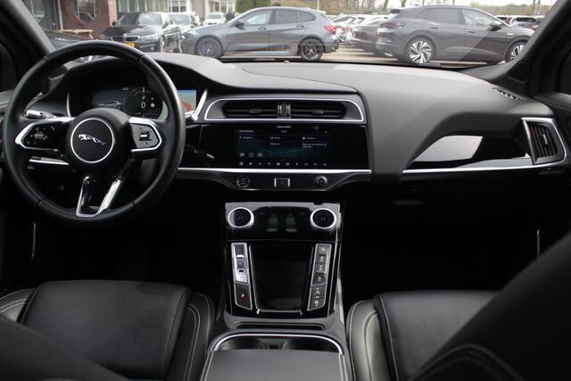 Jaguar i-Pace EV400 HSE 90 kWh / Trekhaak / Panoramadak / 360Camera / Head-up / Luchtvering / Meridian / Keyless / 20'' / Leder / Navigatie / Stoelverwarming