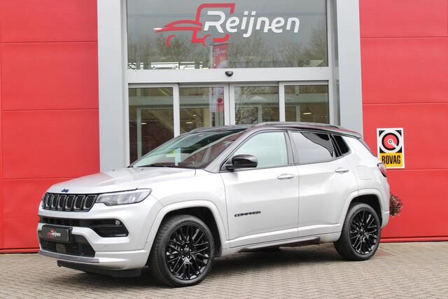 Jeep COMPASS 4xe 240PK Plug-in Hybrid S | NAVIGATIE 10,25 "TOUCHSCREEN | APPLE CARPLAY/ANDROID AUTO | ACHTERUITRIJ CAMERA | DAB+ RADIO | CLIMATE CONTROL | 19"GLOSS BLACK LICHTMETALEN VELGEN | ADAPTIVE / CRUISE CONTROL | DIGITAAL INSTRUMENTENPANEEL | LEDEREN BEKLEDING 
