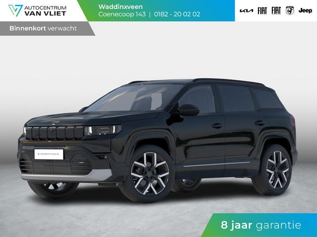 Jeep COMPASS First Edition 74 kWh | Adapt. Cruise | Camera | Carplay | 20" | Elektr. A-Klep | Navi | Winter Pack | Schuif/Kanteldak | Premium Pack | Conv. Pack | Warmtepomp