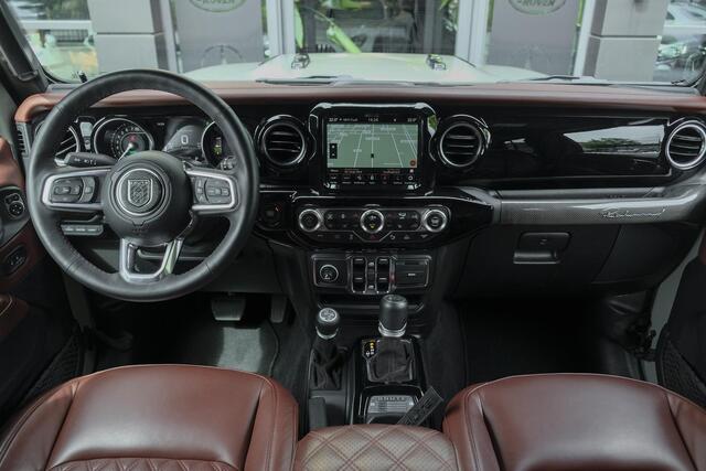 Jeep WRANGLER BRUTE Richmond 380pk 4xe Hybrid Diamond leder Navigatie NLauto Stuur+stoelverwarming Clima Cruise 20" LMV CUSTOM!!