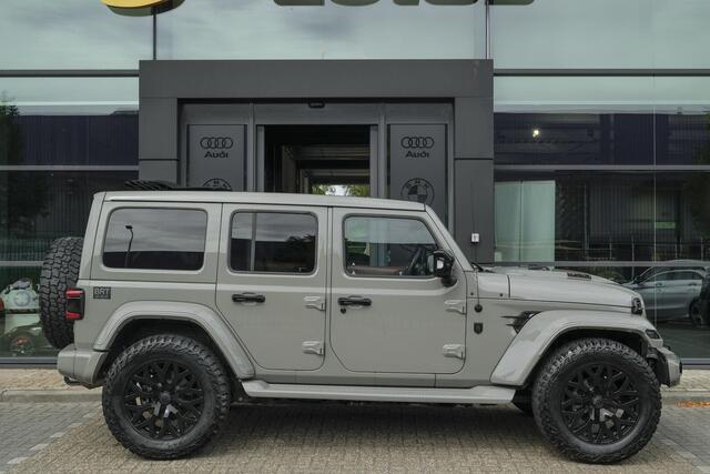 Jeep WRANGLER BRUTE Richmond 380pk 4xe Hybrid Diamond leder Navigatie NLauto Stuur+stoelverwarming Clima Cruise 20" LMV CUSTOM!!