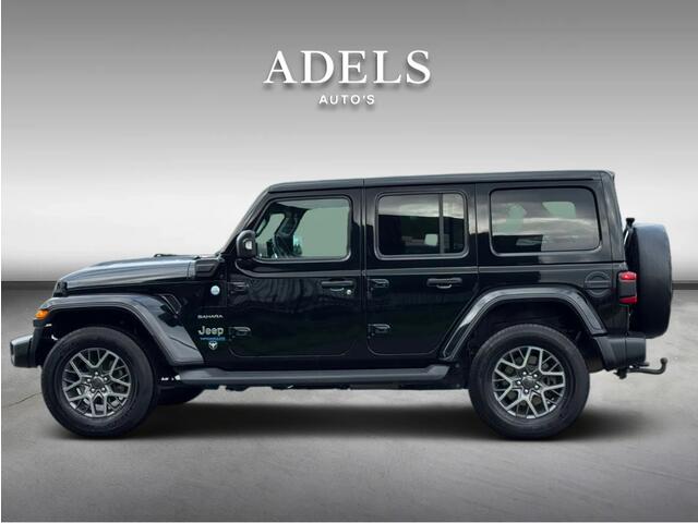 Jeep WRANGLER Unlimited 4xe 380 Sahara BLACK Trekhaak TreePlanken