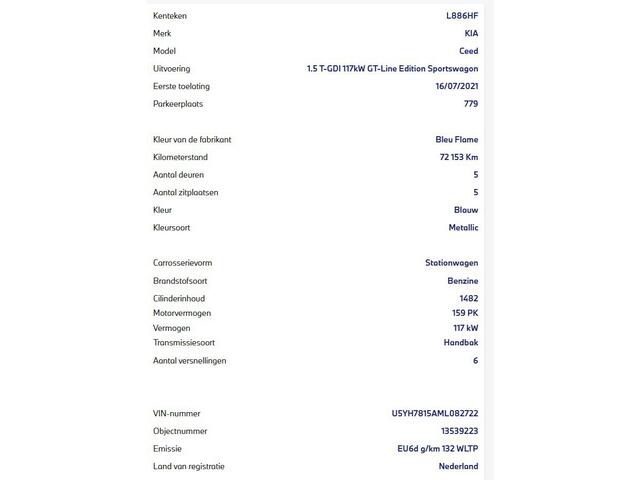 KIA CEE D Ceed Sportswagon 1.5 T-GDi GT-Line Edition (160PK) 1e-Eig & Keurig-Onderh., BOVAG-Garantie. NL-Auto.