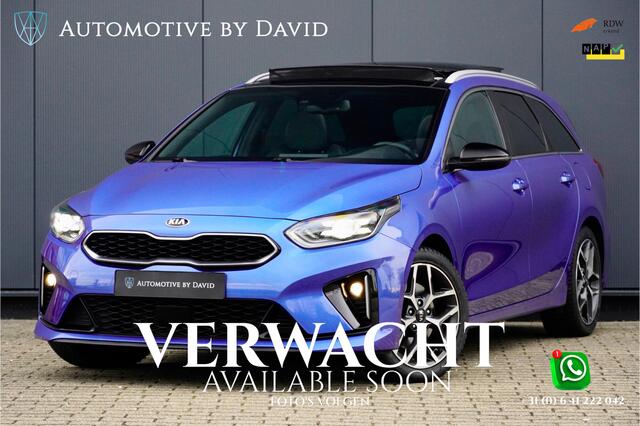 KIA CEE D Ceed Sportswagon 1.4 T-GDi 140 pk GT-LINE AUTOMAAT / TREKHAAK / PANORAMADAK / 1e EIGENAAR / ADAPTIEVE CRUISE CONTROL / ACHTERUITRIJCAMERA / SPORTSTOELEN SUEDE / APPLE CARPLAY / ISOFIX / LED KOPLAMPEN