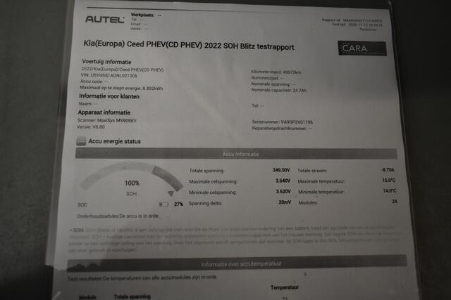 KIA CEE D Ceed Sportswagon 1.6 GDI PHEV DynamicPlusLine SOH 100% Cam El Stoelen + A-klep Dhoek