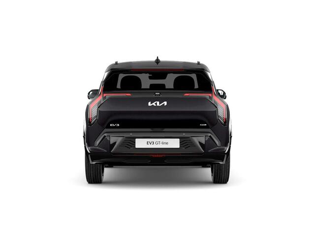 KIA EV3 GT-Line 81.4 kWh | Levering April | 600km Rijbereik | Navi | 19" | Adapt. Cruise | Clima | Schuif/Kanteldak | Stoel&Stuurverw. | Priv Glass | BSM | Harman Kardon | LED | Private Lease ¤ 614,- Actie !
