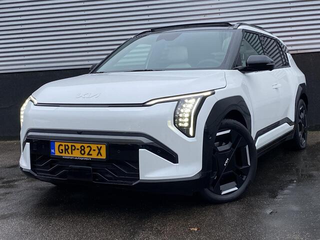 KIA EV3 GT-PlusLine 81.4 kWh Auto vol luxe! Schuif-/kanteldak, trekhaak, V2L, stoelverwarming, navigatie, Apple CarPlay/Android Auto, NL-auto, boekjes compleet