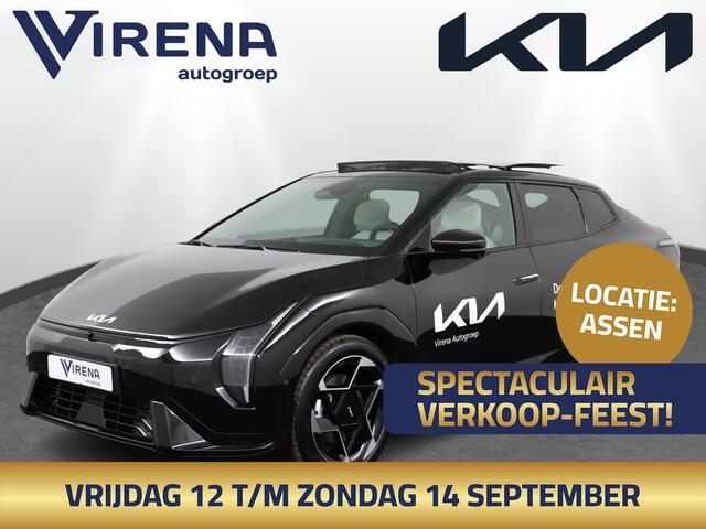KIA EV4 Fastback GT-PlusLine 81.4 kWh Prijs incl. Inruilpremie - Stoelverwarming/ventilatie - Glazen Schuif-/kanteldak - Elektrisch verstelbare voorstoelen - Dodehoekcamera - Head-up display - Fabrieksgarantie tot 09-2032