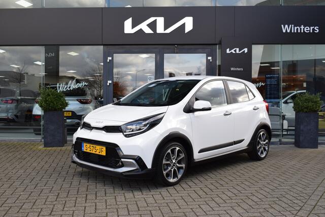 KIA PICANTO 1.0 T-GDi/100pk X-Line 5-Drs 5-Zits ECC Cr.Control Navi+Camera+BT Leder Stoel+StuurVerw. Keyless PrivacyGlas 16"LMV Tot 10Jr. Kia-Garantie