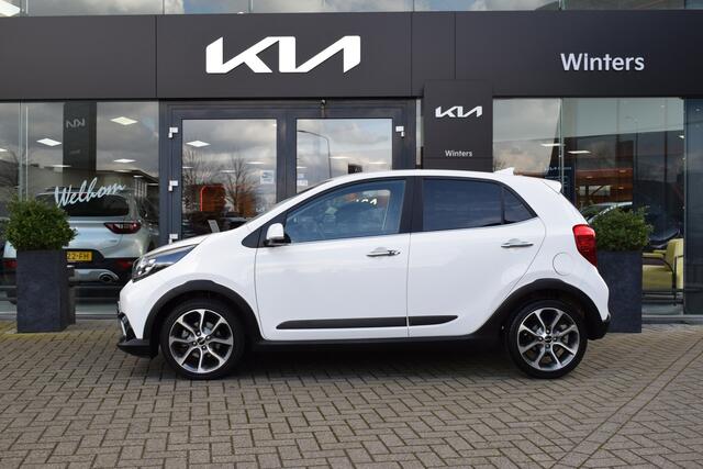 KIA PICANTO 1.0 T-GDi/100pk X-Line 5-Drs 5-Zits ECC Cr.Control Navi+Camera+BT Leder Stoel+StuurVerw. Keyless PrivacyGlas 16"LMV Tot 10Jr. Kia-Garantie