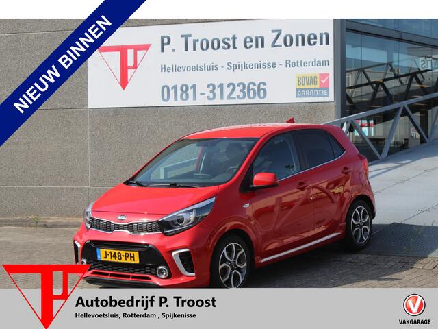 KIA PICANTO 1.0 MPi GT-Line Edition Navigatie/Airco/Achteruitrijcamera/Apple carplay/Bluetooth/LED koplampen/15'' Lichtmetalen velgen/Lederen bekleding/Elektrische ramen/Elektrisch verstelbare spiegels.