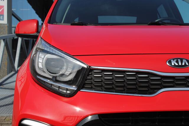 KIA PICANTO 1.0 MPi GT-Line Edition Navigatie/Airco/Achteruitrijcamera/Apple carplay/Bluetooth/LED koplampen/15'' Lichtmetalen velgen/Lederen bekleding/Elektrische ramen/Elektrisch verstelbare spiegels.