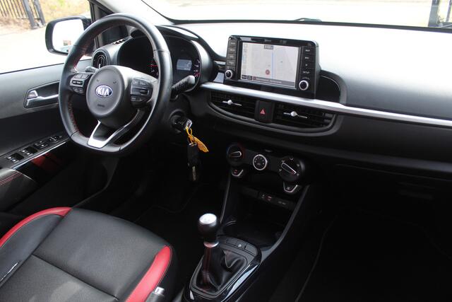 KIA PICANTO 1.0 MPi GT-Line Edition Navigatie/Achteruitrijcamera/Cruise control/Climate control/Apple carplay/LED koplampen/15'' Lichtmetalen velgen/Elektrisch inklapbare spiegels/Elektrische ramen.