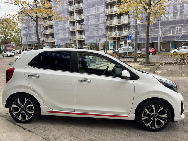 KIA PICANTO 1.0 T-GDi GT-Line 5p 100 PK 45557KM! NAP | Navigatie | Apple Carplay | Panoramadak | Climate Control | Cruise Control | Stoel\Stuurverwarming | Parkeersensoren | Achteruitrijcamera | Keyless | Leder | Dealerond