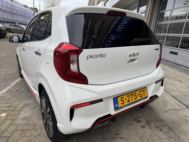 KIA PICANTO 1.0 T-GDi GT-Line 5p 100 PK 45557KM! NAP | Navigatie | Apple Carplay | Panoramadak | Climate Control | Cruise Control | Stoel\Stuurverwarming | Parkeersensoren | Achteruitrijcamera | Keyless | Leder | Dealerond