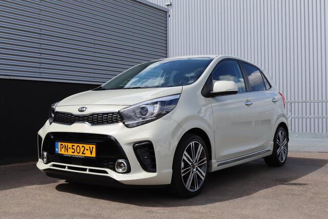 KIA PICANTO 1.2 CVVT 84pk 5-zits GT-Line Stoel- & stuurverwarming, 4-Cilinder, Lederen bekleding, Dealeronderhouden, keyless, achteruitrij camera, parkeersensoren Achter, Navi