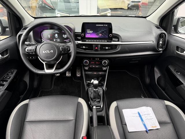 KIA PICANTO 1.0 DPI GT-Line NL-auto, Schuif/kanteldak, Lederen bekleding, Stoel- & Stuurwiel verwarmd, LED, Privacy glass, Smart Key, Navigatie, BTW-Auto