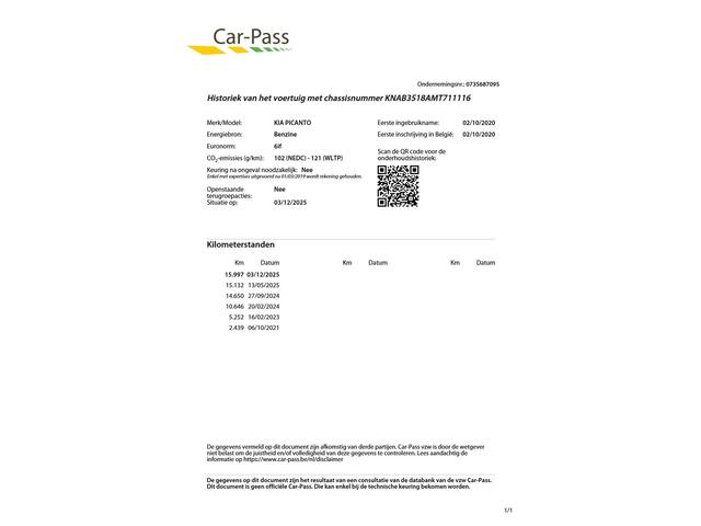 KIA PICANTO 1.0 DPi GT-Line 5p Navi/Leder/Camera/15dkm...