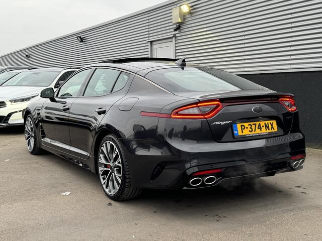 KIA Stinger 3.3 V6 T-GDI AWD GT 370 PK, Schuif/kanteldak, Lederen bekleding, 360" Camera, BTW-auto, Onderhoudshistorie! Stoelkoeling & Verwarming, Stuurwiel verwarmd, Dodehoekdetectie