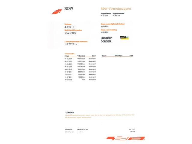 KIA e-Niro ExecutiveLine 64 kWh (204 PK) 1e-Eig. & Dealer-Onderh. BOVAG-Garantie. NL-Auto.